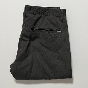 Volcom Pants Flat Front Chino Dress Pants Skater Casual Gray Men' size 34x33